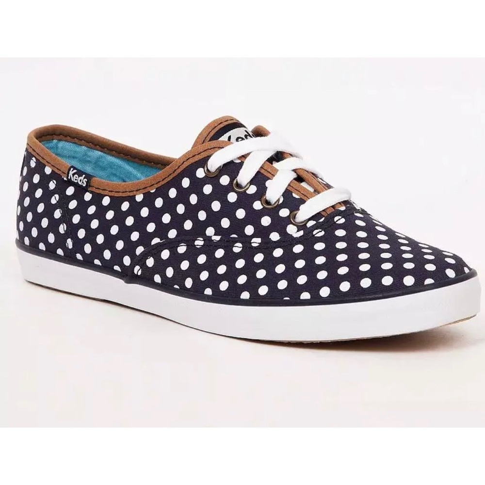 Keds Champion Navy Polka Dot Shoes